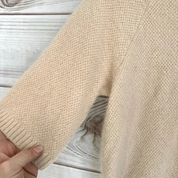Sam Edelman Fuzzy Sweater Top Cropped Elbow Sleeve Angora Wool Blend Sz L - Picture 5 of 13
